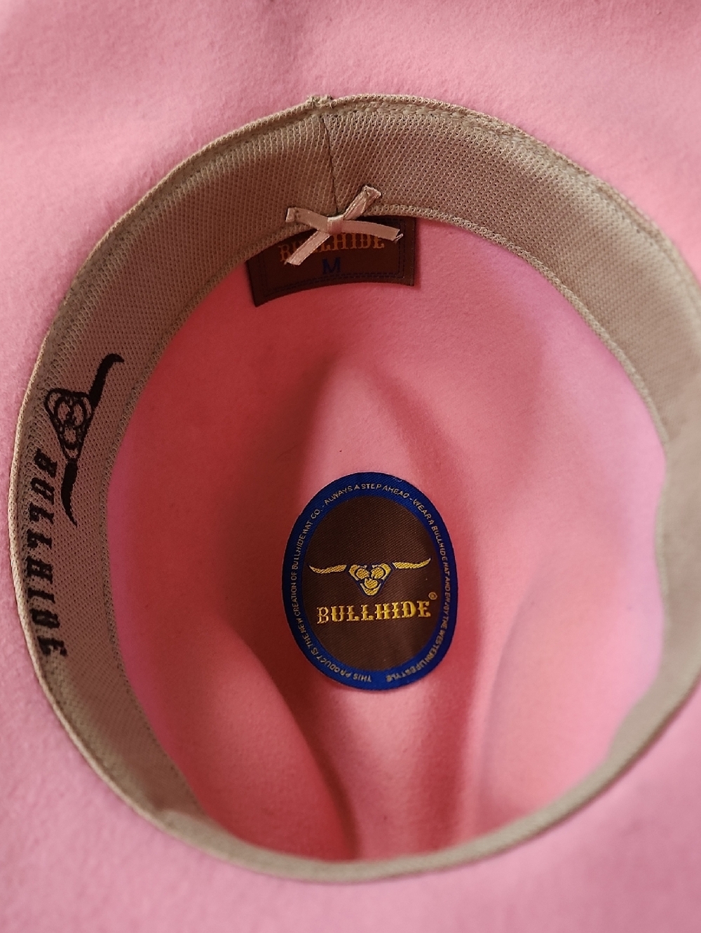 Bullhide Girls Pink Felt Cowboy Hat Size M Preowned - Picture 9 of 10